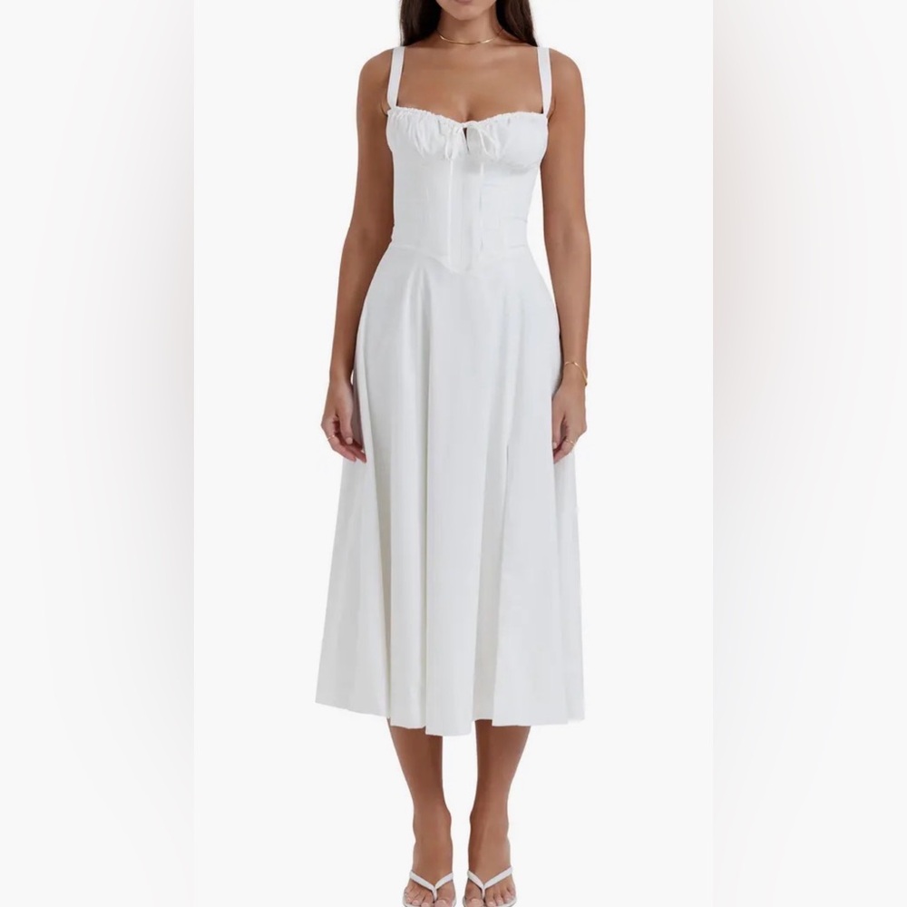 House of CB White Midi Dress